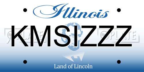KMSIZZZ Illinois License Plate