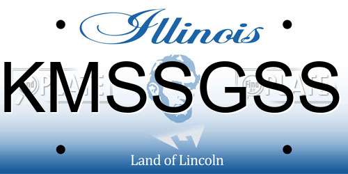 KMSSGSS Illinois License Plate