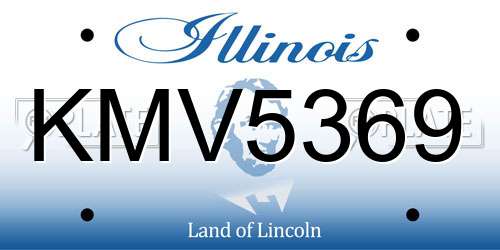 KMV5369 Illinois License Plate