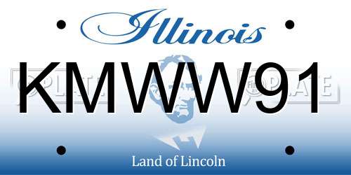 KMWW91 Illinois License Plate