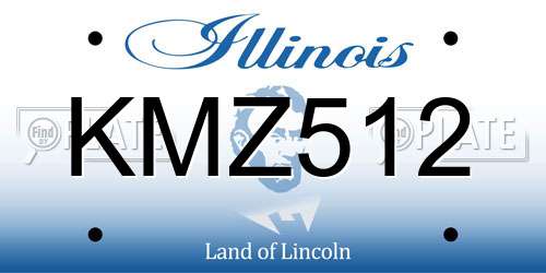 KMZ512 Illinois License Plate