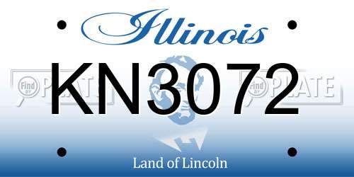 KN3072 Illinois License Plate