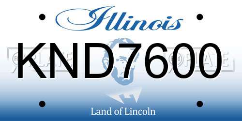 KND7600 Illinois License Plate