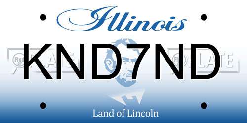KND7ND Illinois License Plate