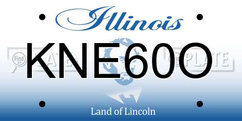 KNE60O Illinois License Plate