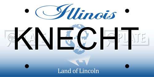 KNECHT Illinois License Plate