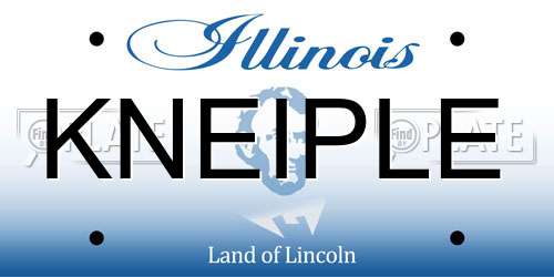 KNEIPLE Illinois License Plate