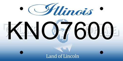 KNO7600 Illinois License Plate