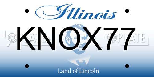 KNOX77 Illinois License Plate