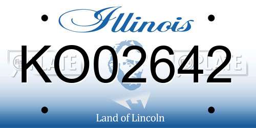 KO02642 Illinois License Plate