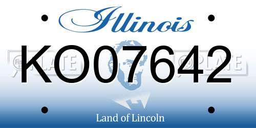 KO07642 Illinois License Plate