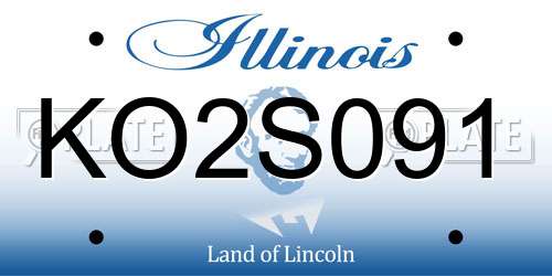 KO2S091 Illinois License Plate