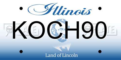 KOCH90 Illinois License Plate