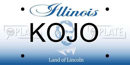 KOJO Illinois License Plate
