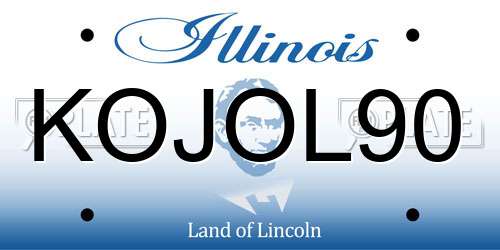 KOJOL90 Illinois License Plate