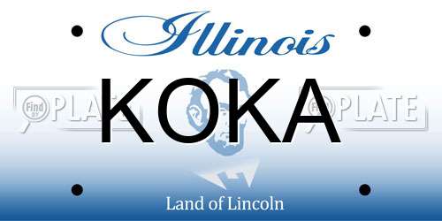 KOKA Illinois License Plate