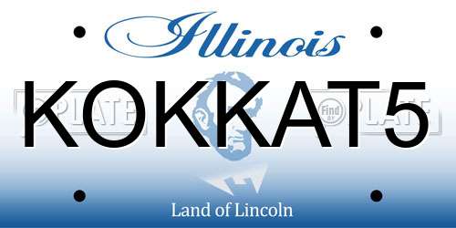 KOKKAT5 Illinois License Plate