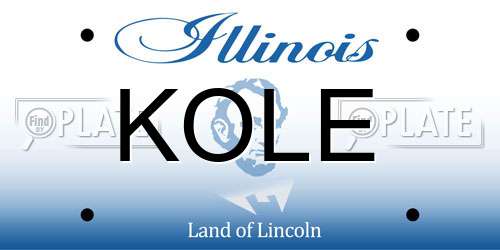 KOLE Illinois License Plate