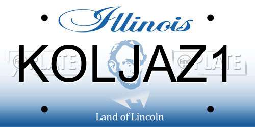 KOLJAZ1 Illinois License Plate