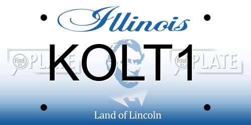 KOLT1 Illinois License Plate