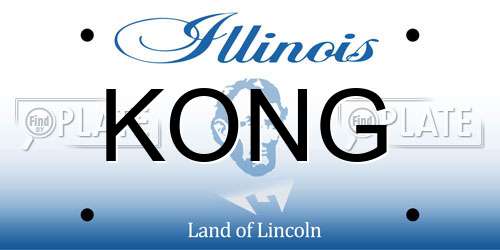 KONG Illinois License Plate