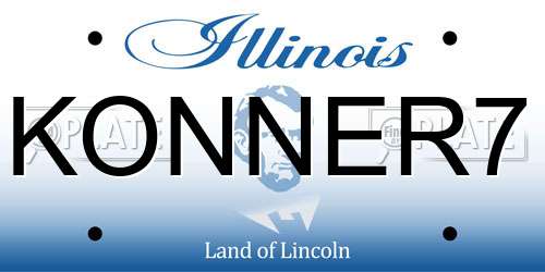 KONNER7 Illinois License Plate