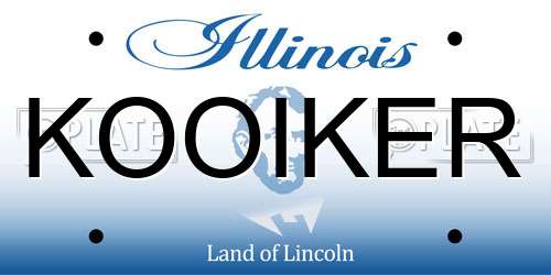 KOOIKER Illinois License Plate