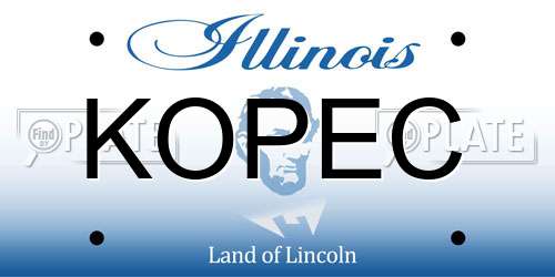 KOPEC Illinois License Plate
