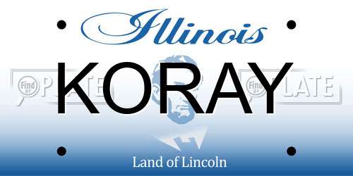KORAY Illinois License Plate