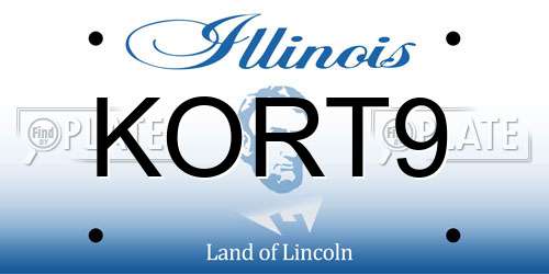 KORT9 Illinois License Plate