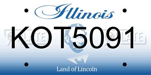 KOT5091 Illinois License Plate
