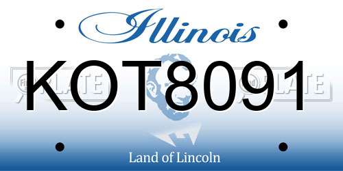 KOT8091 Illinois License Plate