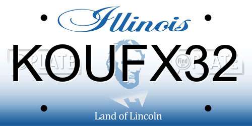 KOUFX32 Illinois License Plate