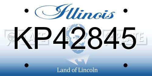 KP42845 Illinois License Plate
