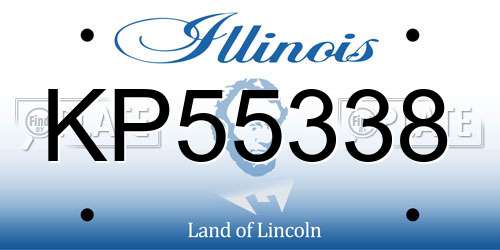 KP55338 Illinois License Plate