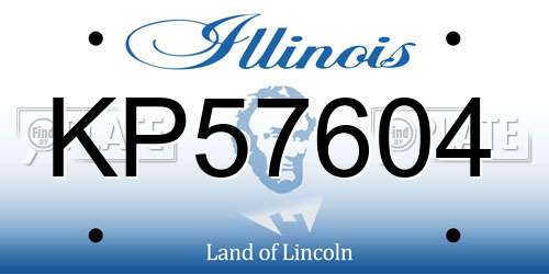 KP57604 Illinois License Plate