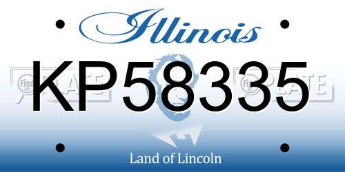 KP58335 Illinois License Plate