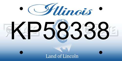 KP58338 Illinois License Plate