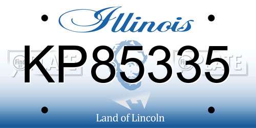 KP85335 Illinois License Plate