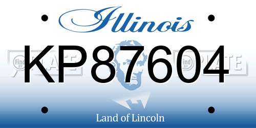 KP87604 Illinois License Plate