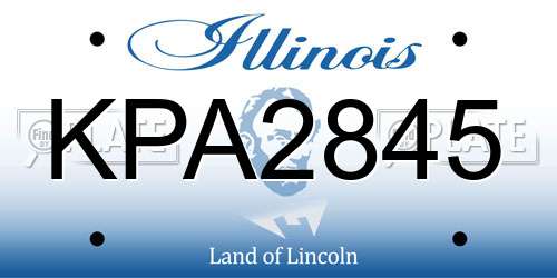 KPA2845 Illinois License Plate