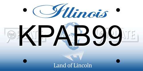 KPAB99 Illinois License Plate