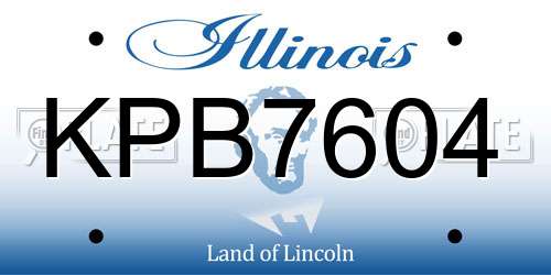 KPB7604 Illinois License Plate