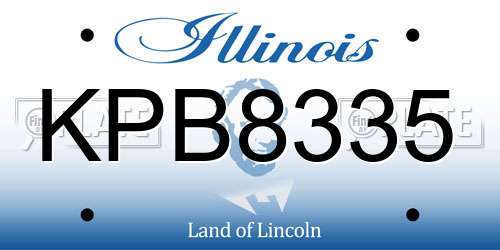 KPB8335 Illinois License Plate