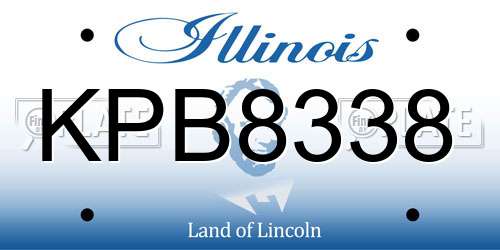 KPB8338 Illinois License Plate