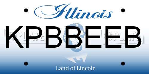 KPBBEEB Illinois License Plate