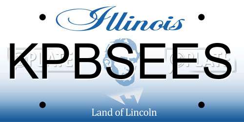 KPBSEES Illinois License Plate