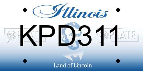 KPD311 Illinois License Plate