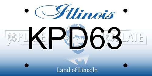 KPD63 Illinois License Plate