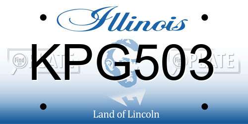 KPG503 Illinois License Plate